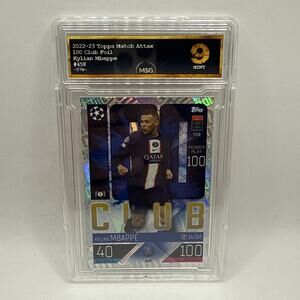 2022-23 Topps Match Attax UEFA Club - 100 Club Kylian Mbappe #458 Graded 9 Mint